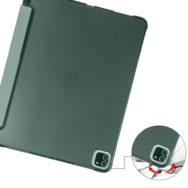 iPad Pro 11 inch (2020) / (2018) tri-fold leather case - Dark Gr Grön