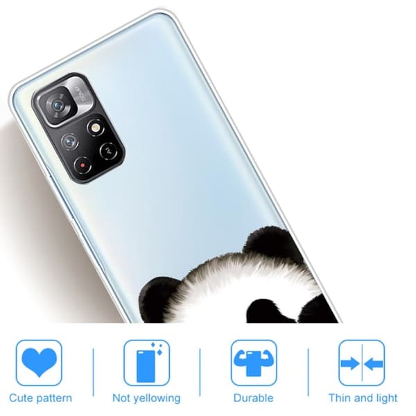 Deco Xiaomi Redmi Note 11T 5G / Note 11s 5g Etui - Søt Panda Green