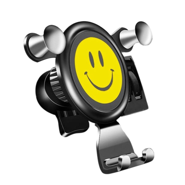 RUNDONG smiley face car mount holder - Yellow Gul