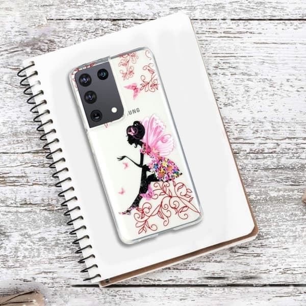 Deco Samsung Galaxy S21 Ultra Etui - pige Pink