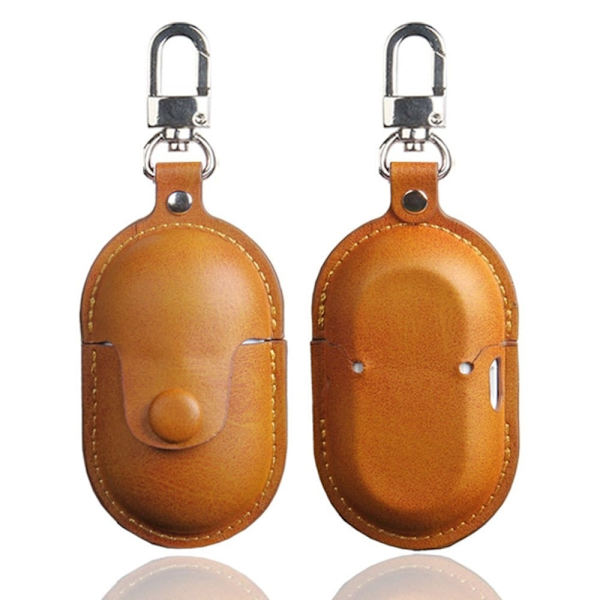 Samsung Galaxy Buds Plus læderetui - Khaki Brown
