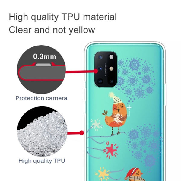 Christmas OnePlus 8T etui - Singing Birds Multicolor