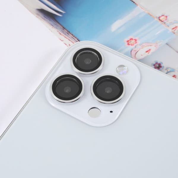 3Pcs iPhone 13 Pro / Pro Max AGC hærdet glas kameralinsebeskytter - Sølv Silver grey