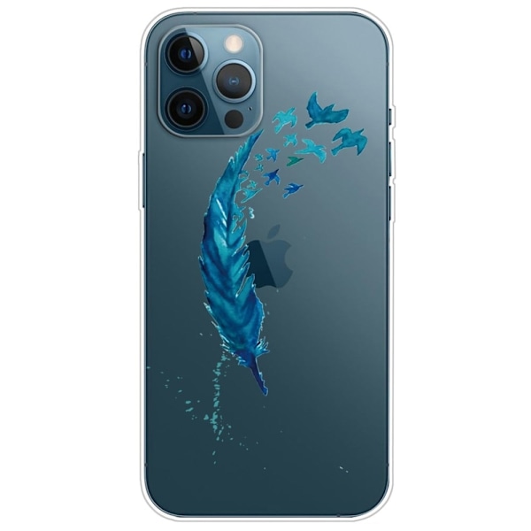 Deco iPhone 14 Pro skal - Fjäder Blå