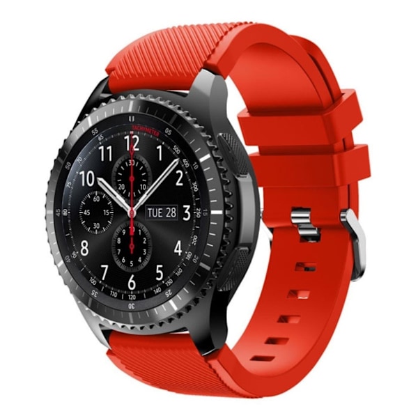 Samsung Gear S3 Trendikäs Joustava Silikoni Kellon Ranneke - Punainen Red