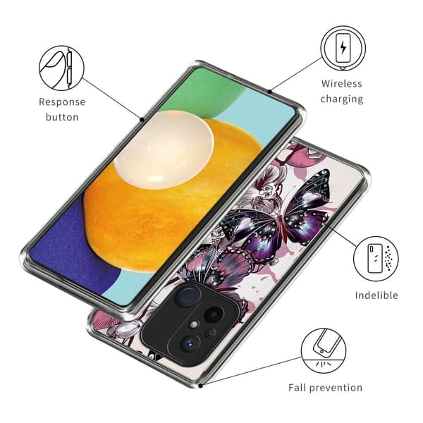 Deco Xiaomi Redmi 12C cover - Lilla Sommerfugle Purple