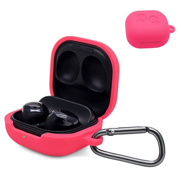 Samsung Galaxy Buds Pro silikoneetui med spænde - Rose Pink