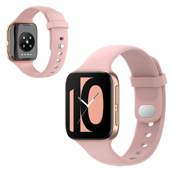 Oppo Watch (46mm) yksinkertainen silikoninen kellonauha - Pinkki Pink