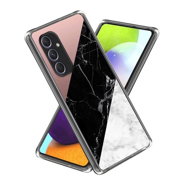Deco Samsung Galaxy A54 deksel - Trefarget Marmorstruktur Black