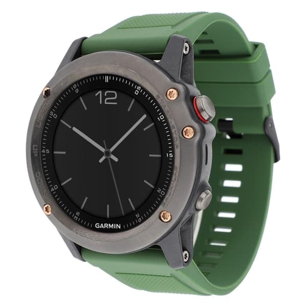 Garmin Fenix 5 22mm silikone Urrem - Militærgrøn Green