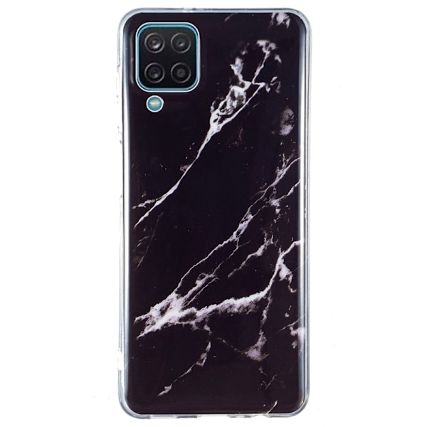Marble Samsung Galaxy A12 5G Suojakotelo - Musta Black