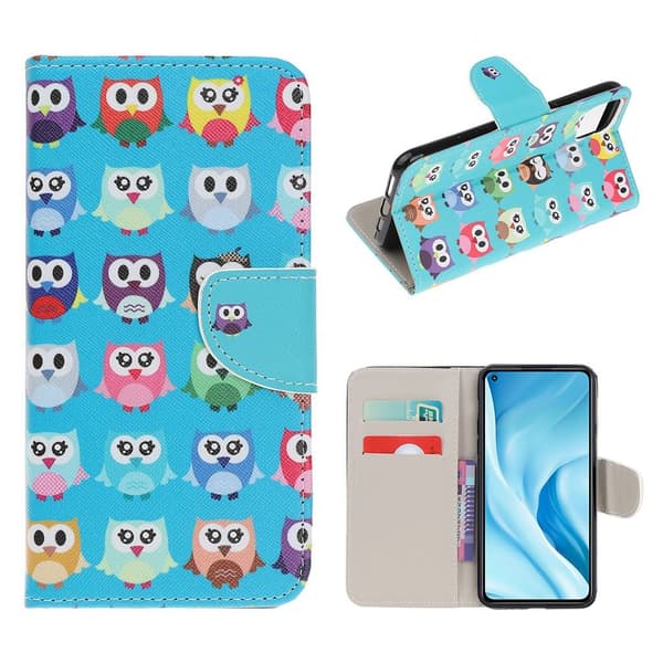 Wonderland Xiaomi Mi 11 Lite 5G / Mi 11 Lite Flip Etui - Søde Ugler Blue