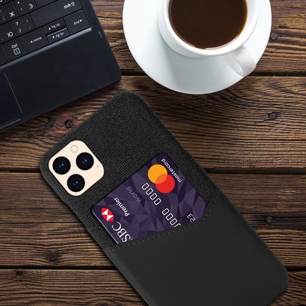 Bofink iPhone 12 Pro Max korttikotelo - Musta Black