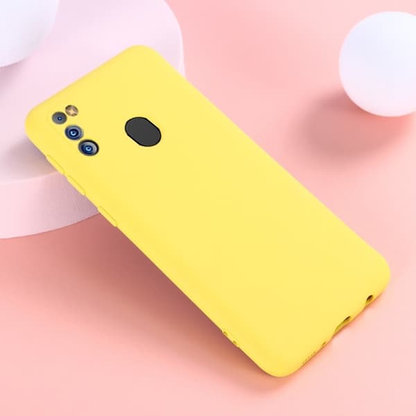 Matte Liquid Samsung Galaxy M21 2021 silikone cover - Gul Yellow