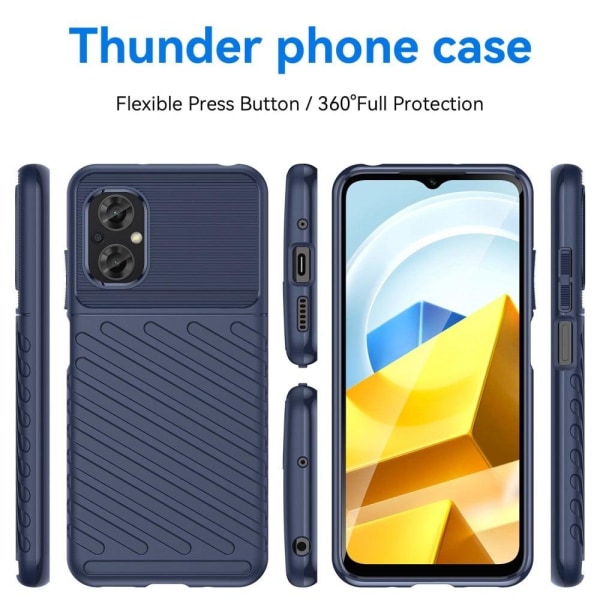 Thunder Xiaomi Poco M4 5G Etui - Blå Blue