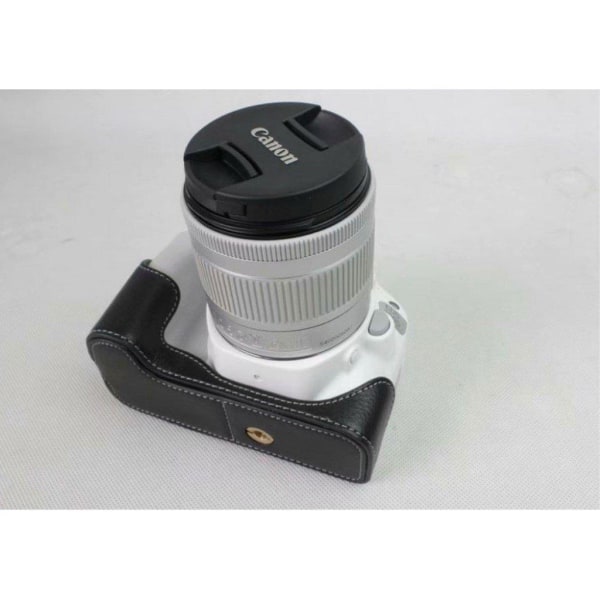 Canon EOS 200D kameraskydd underdelen äkta läder - Svart Svart