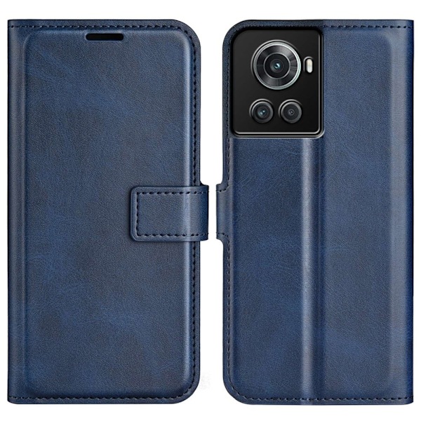 OnePlus 10R / OnePlus Ace nahkainen lompakokkotelo - Sininen Blue