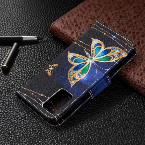 Wonderland Samsung Galaxy Note 20 flip case - Vivid Butterfly Gold