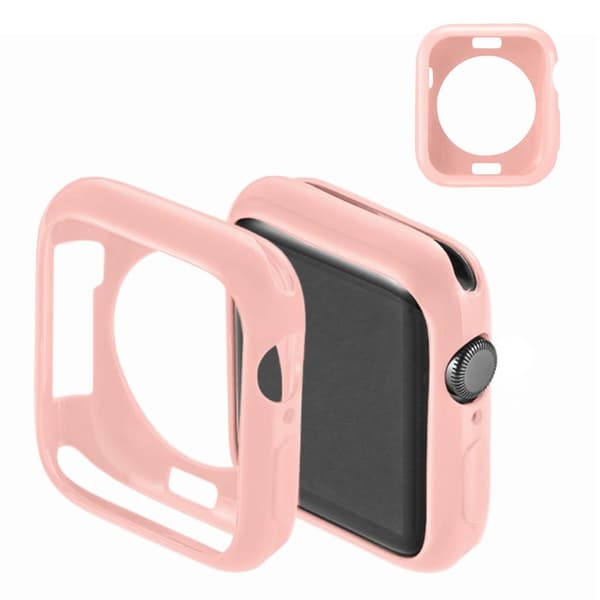 Apple Watch Series 5 44mm simple silikone etui - Pink Pink