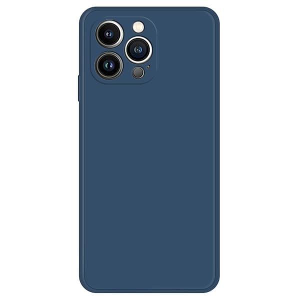 Skråt gummicover mod fald til iPhone 14 Pro Max - Mørkeblå Blue