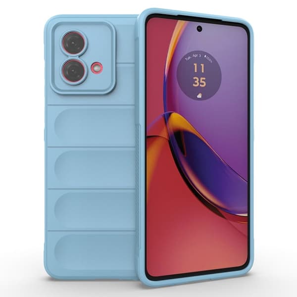 Mjukt greppformat Motorola Moto G84 skal - Blå Blå