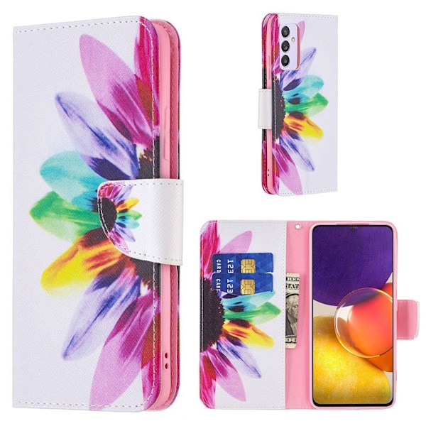 Wonderland Samsung Galaxy A82 5G Läppäkotelo - Colorful Petals Multicolor