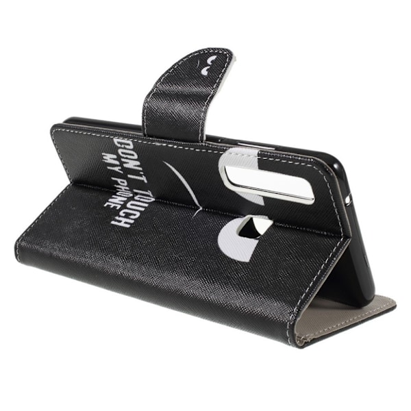 Samsung Galaxy A9 (2018) kryds tekstur læder flip etui - Do not Touch My Phone Multicolor