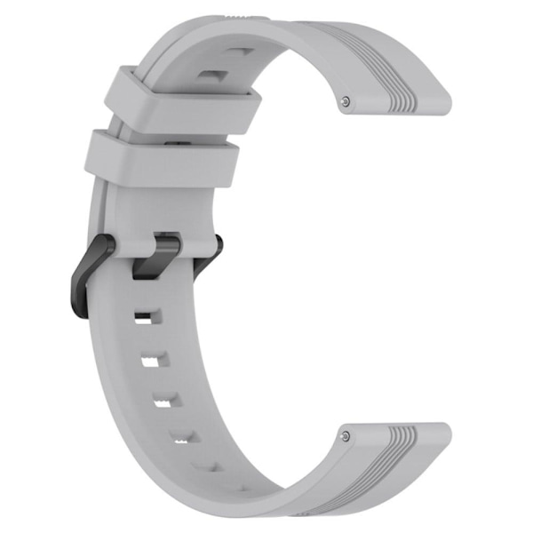 22 mm universal klockarmband i texturerat silikon - Grå Silvergrå