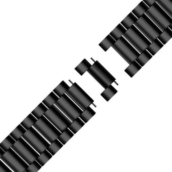 Fitbit Versa 3 / Sense unique rostfritt stål klockarmband - svar Svart