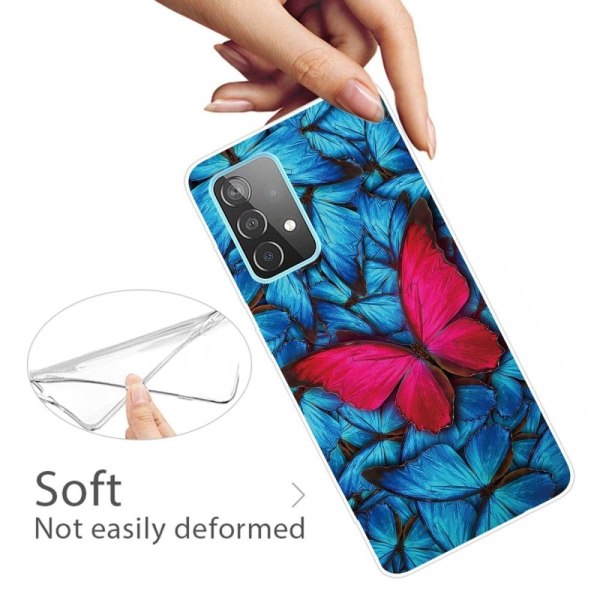 Butterfly läder Samsung Galaxy A23 fodral - Röd Röd