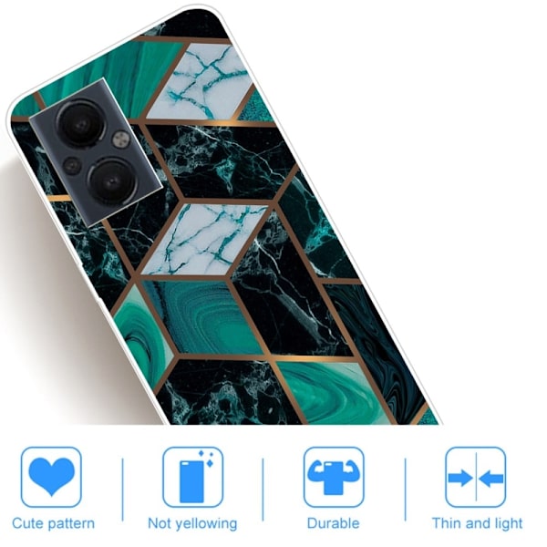 Marble OnePlus Nord N20 5G Etui - Smaragd Marmor Green