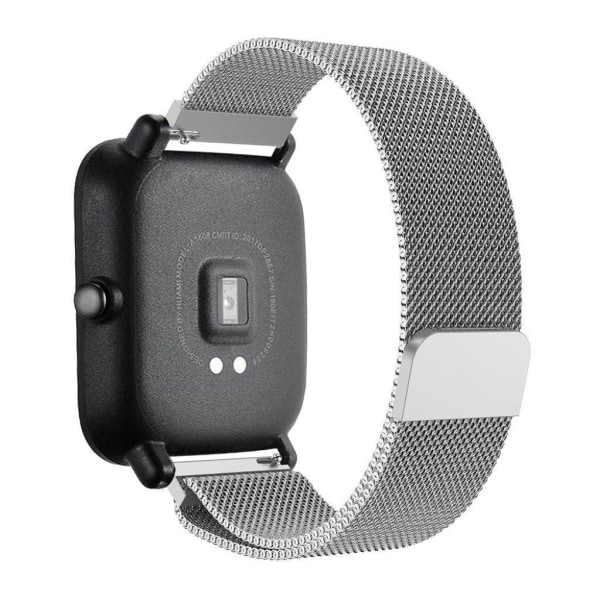 Amazfit GTS milanese rustfrit stål Urrem - Sølv Silver grey