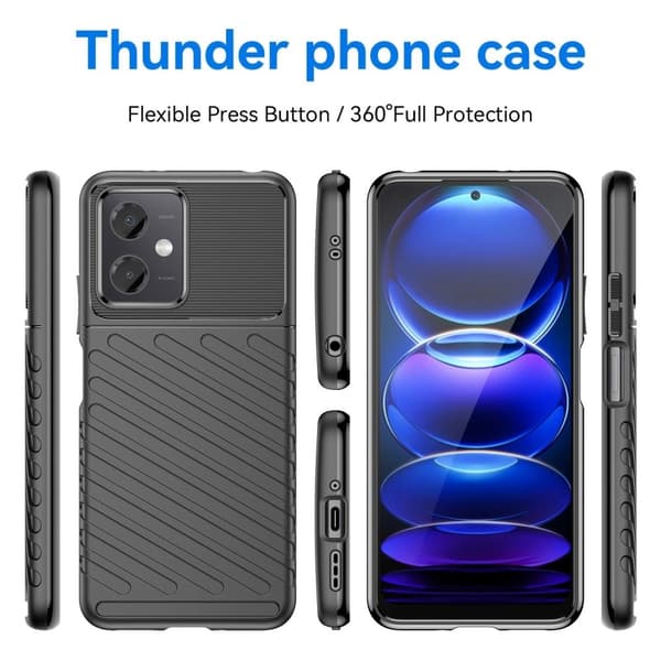 Thunder Xiaomi Redmi Note 12 skal - Svart Svart