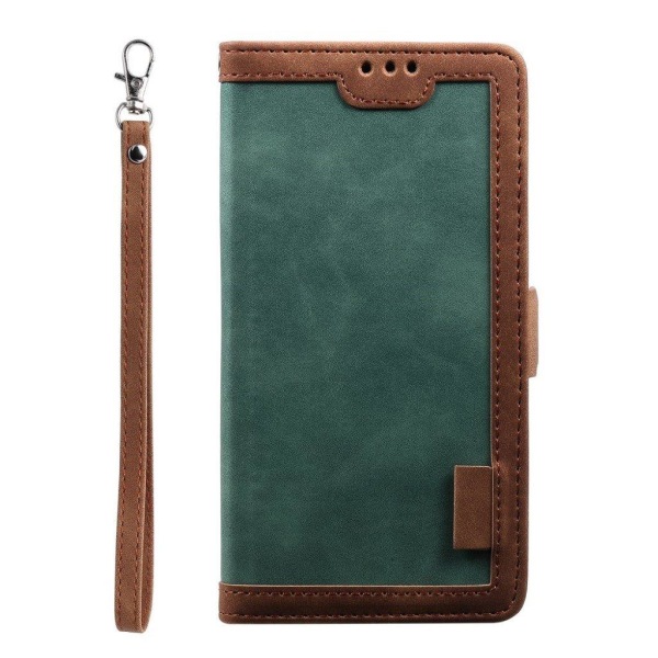 Surburbian iPhone 12 Pro / iPhone 12 læder flip etui - Grøn Green