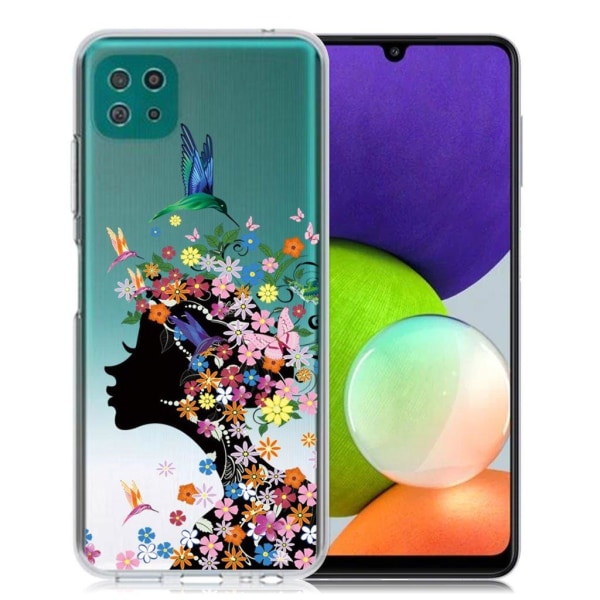 Deco Samsung Galaxy A22 5G Suojakotelo - Flower And Girl Multicolor