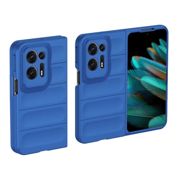 Mjukt greppformat Oppo Find N2 skal - Blå Blå