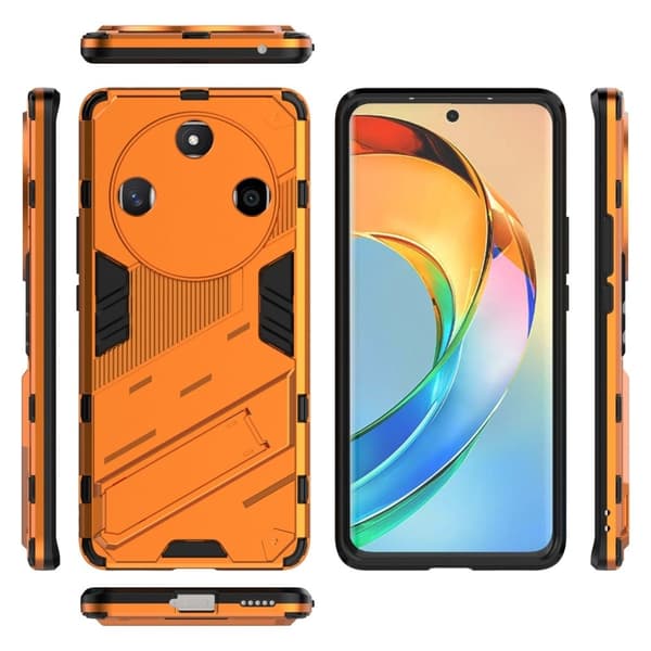 Shockproof Hybrid Suojakuori With A Modern Touch For Honor X50 - Oranssi Orange