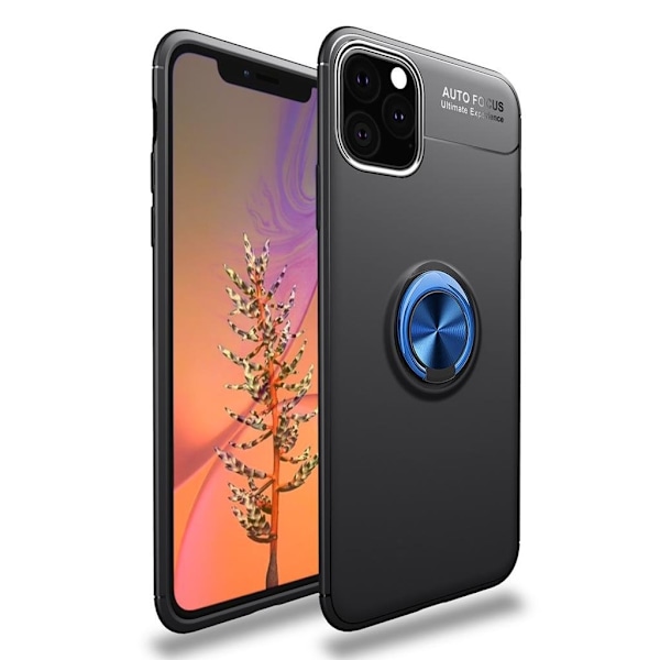 Fingerring Kickstand Fleksibel taske iPhone 11 Pro Max 6,5 tommer (2019) (Indbygget metalplade) - Sort Black