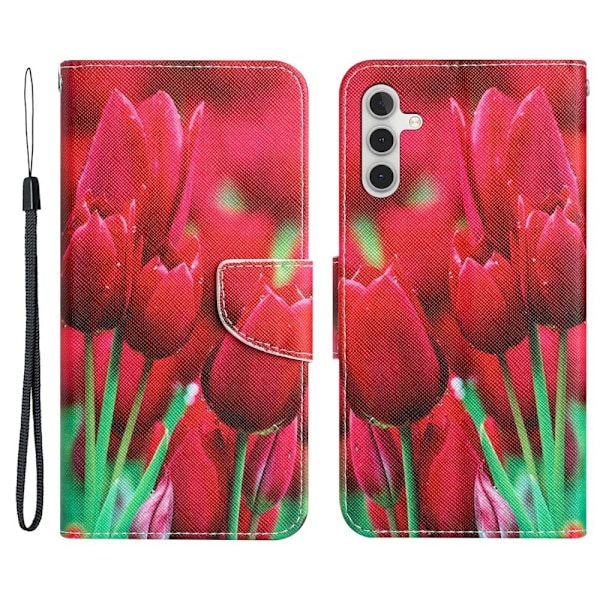 Wonderland Samsung Galaxy A34 5G Flip Etui - Tulip Red