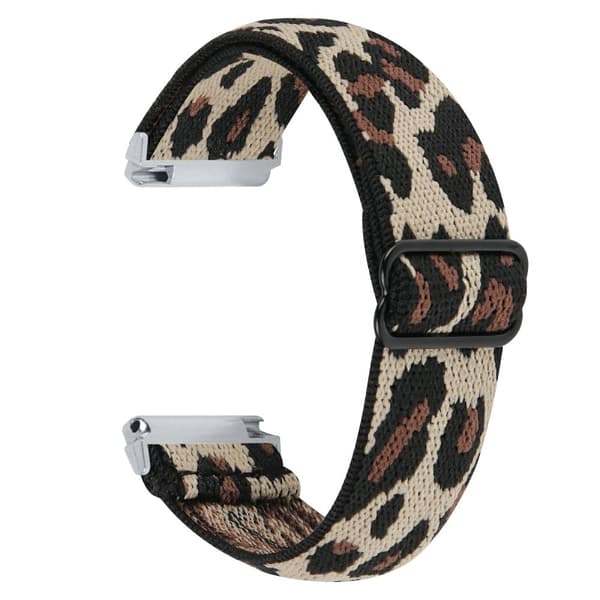 Garmin Vivomove Style / Garminmove Style 20mm Elastinen kellonhihna Korvaava kellonauha - Leopardi Brown