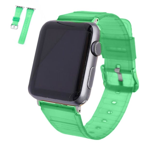 Apple Watch 42mm - 44mm transparent TPU watch strap - Green Grön