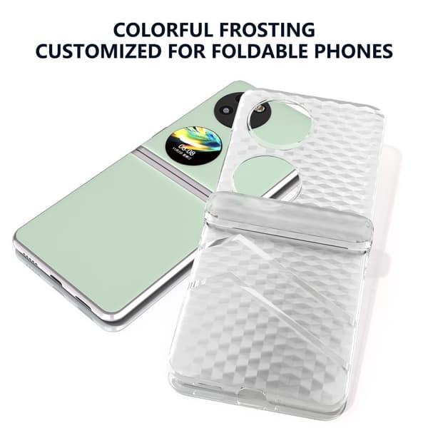 Til Huawei Pocket 2 Case Hinge Protection Transparent Matte PC Phone Cover Transparent