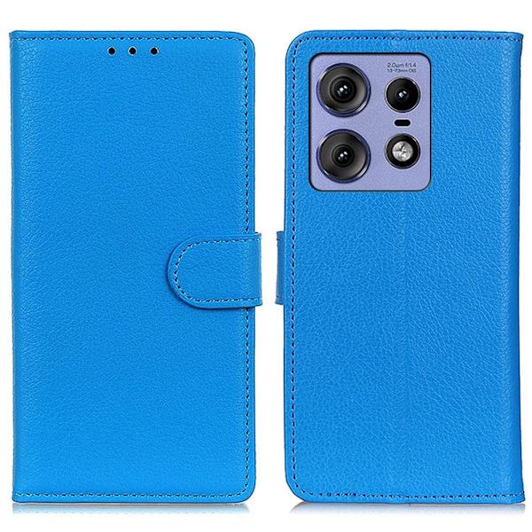 Classic Motorola Edge 50 Pro flip etui - Blå Blue