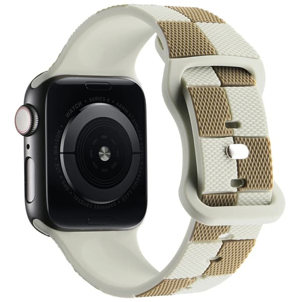 Apple Watch Series 41mm - 40mm - 38mm skakternet silikonearmbånd - Stjernelys White