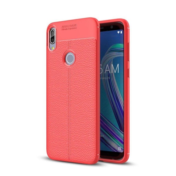 Asus ZenFone Max Pro (ZB602KL) mobilskal silikon litchi textur – Röd