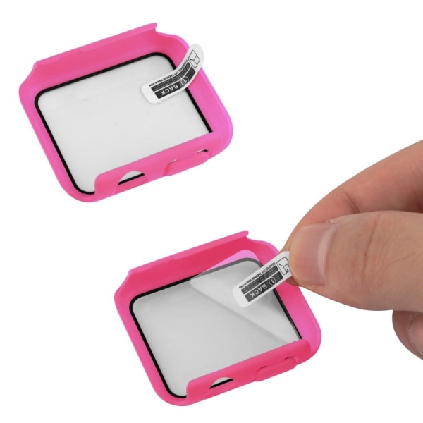 Apple Watch Series 8 (45mm) simple cover with tempered glass - Rose Rosa