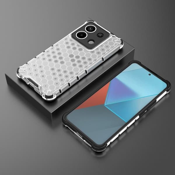 Bofink Honeycomb Xiaomi Redmi Note 13 Pro 5G  / Xiaomi Poco X6 kotelot - Harmaa Silver grey