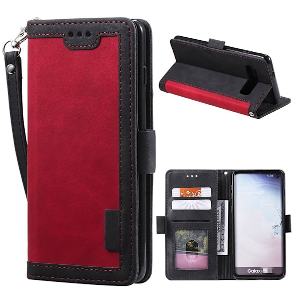 Surburbian Samsung Galaxy S10 Plus flip etui - Rød Red