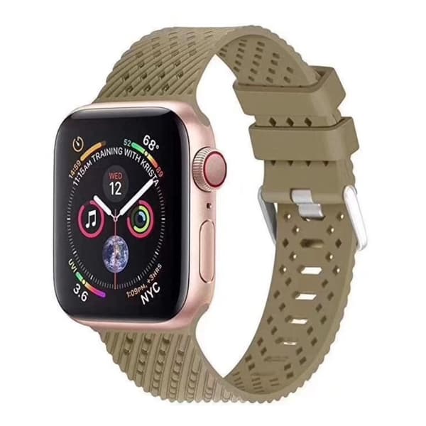 Apple Watch Series 5 44mm cool silikone Urrem - Militærgrøn Green