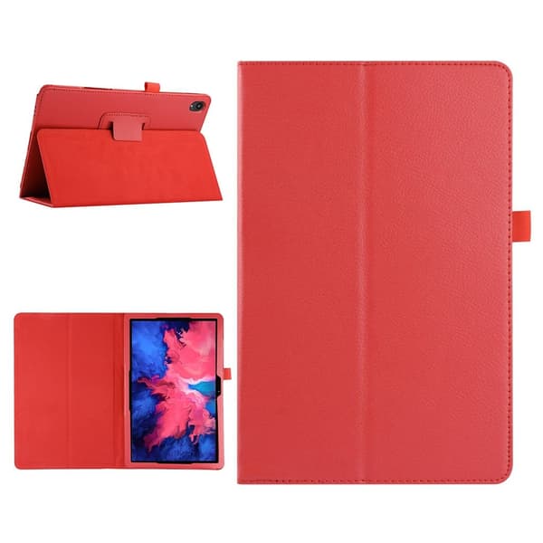 Lenovo Tab P11 litchi tekstuuri nahkakotelo - Punainen Red